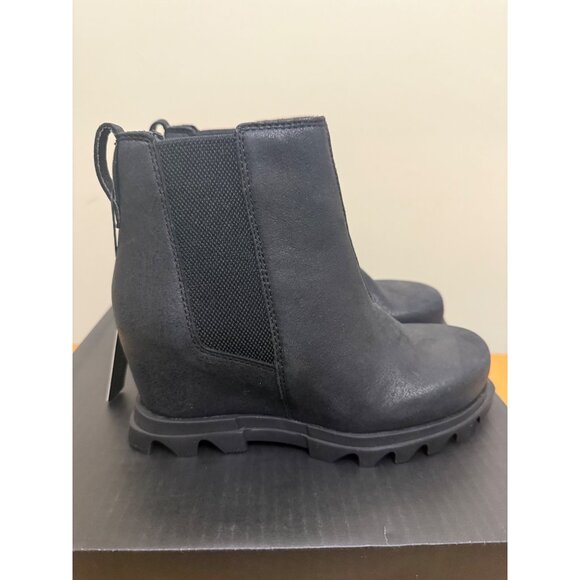 Sorel Women's Joan of Arctic Wedge III Chelsea boot in black waterproof full-gra - Picture 8 of 8